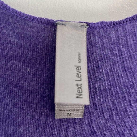 Next Level Apparel Heather Purple Graphic Racerback Tank Top - Picture 3 of 7